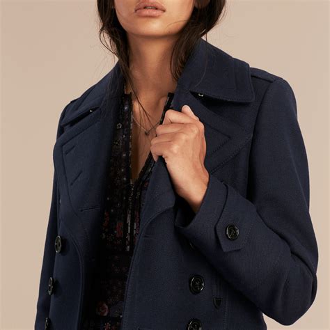 Burberry navy wool coat